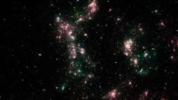 Csillagmező Háttér Csillagos Külső Tér Háttér Textúra Színes Csillagos Éjszakai — Stock videók