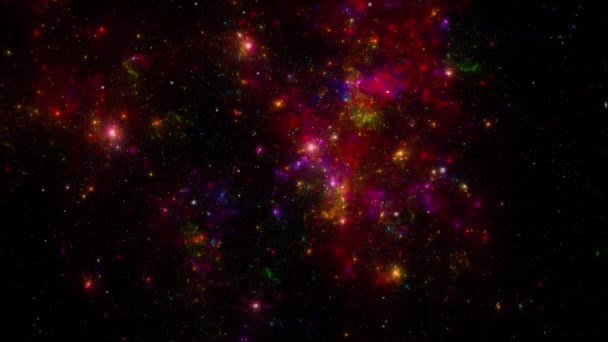Star Field Background Starry Outer Space Background Texture Colorful Starry — Stock Video