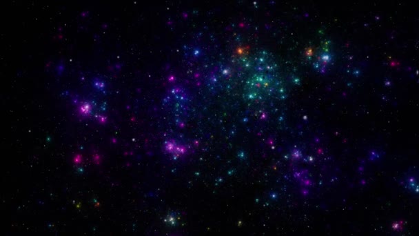 Звездное Поле Фон Star Outer Space Background Texture Красочная Звездная — стоковое видео