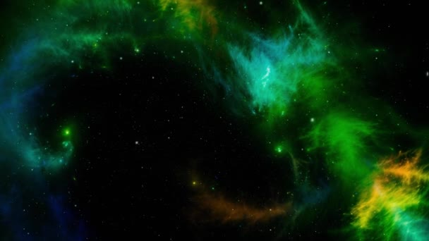 スターフィールドの背景 星空の宇宙背景テクスチャ カラフルな星空 スカイ外宇宙背景 — ストック動画