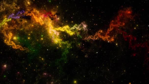 Tähtikentän Tausta Tähtimäinen Ulkoavaruuden Taustakuvio Värikäs Starry Night Sky Ulkoavaruus — kuvapankkivideo
