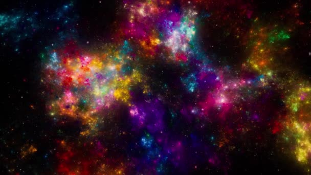 Fondo Campo Estrella Textura Fondo Del Espacio Exterior Estrellado Colorido — Vídeos de Stock