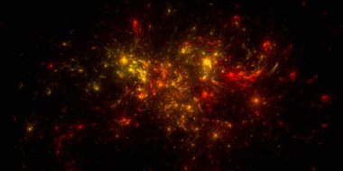 Banner Star saha arkaplanı. Yıldızlı uzay arka plan dokusu. Renkli Yıldızlı Gece Gökyüzü Dış Uzay arka planı. 3B illüstrasyon