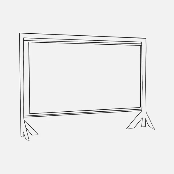 Scherm Voor Projector Wit Met Lege Ruimte Vector Illustratie Blanco — Stockvector