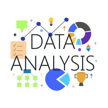 İş veri analizi ve etkili yönetim kavramı. Mantıksal düşünce. Analizlerle çalışıyorum. Düz vektör çizimi beyaz arkaplanda izole edildi