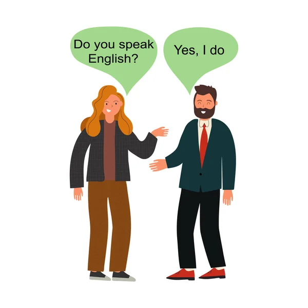 Apprendre Concept Langue Apprendre Anglais Facilement Grâce Pratique Orale Une — Image vectorielle