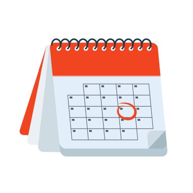 Takvim Simgesinin Çizgi film vektör çizimi