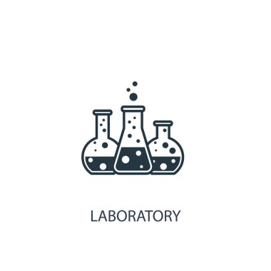 Laboratuvar yaratıcı ikonu. Basit element çizimi. Laboratuvar konsept sembolü tasarımı bilim koleksiyonundan. Web ve mobil için kullanılabilir