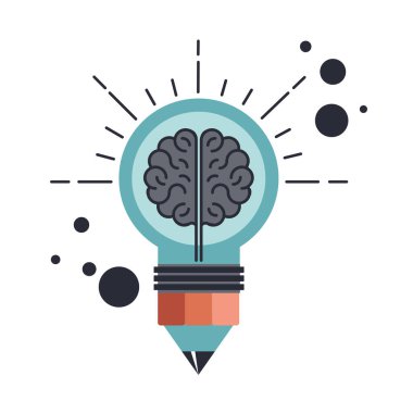 Yaratıcı araştırma ikonu. Düz vektör illüstrasyonu