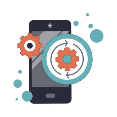 Sistem güncellemesi. Şifreleme ve veri koruması. Düz vektör illüstrasyonu