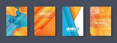 Modern Sıvı Gradyan Renkleri Soyut Arkaplan. Broşürler için soyut tasarım şablonu, broşürler, dergi, kartvizit, markalar, afişler, başlıklar, kitap kapakları, defterler. Arkaplan vektör deposu