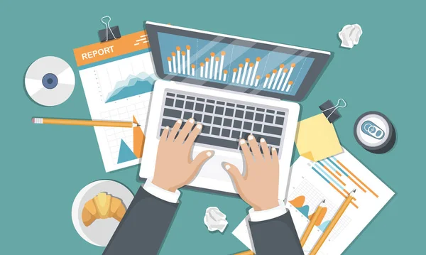 Serviços Móveis Aplicações Para Negócios Finanças Auditoria Online Estatísticas Análises —  Vetores de Stock