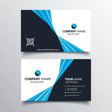 Renkli stil, modern kartvizit tasarımı. Düz vektör çizimi. Şirket için erişim kartı.