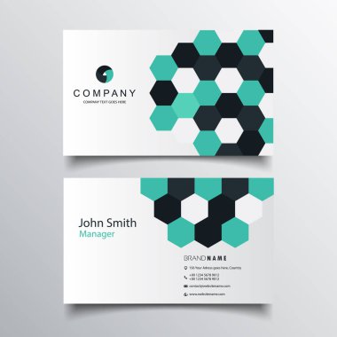 Renkli stil, modern kartvizit tasarımı. Düz vektör çizimi. Şirket için erişim kartı.