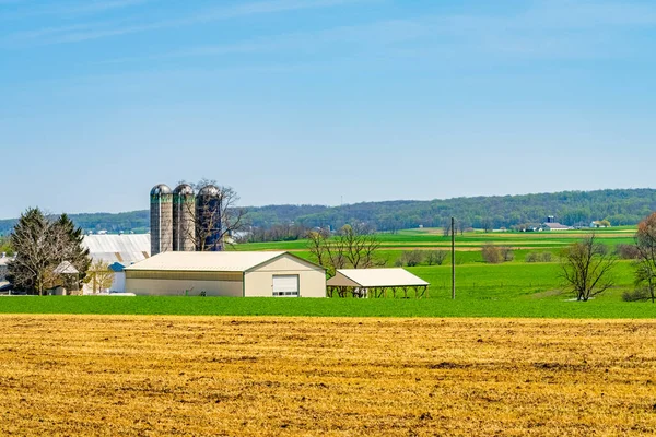 Lancaster Pennsylvania Kuzey Amerika Tarım Alanında Amish Ülkesi Çiftlik Ahır — Stok fotoğraf