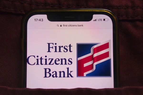 Konskie Polen Februar 2022 Das First Citizens Bancshares Inc Logo — Stockfoto