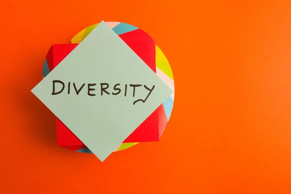 Diversidad Palabras Manuscritas Nota Adhesiva Cultural Racial Igualdad Género Inclusión — Foto de Stock