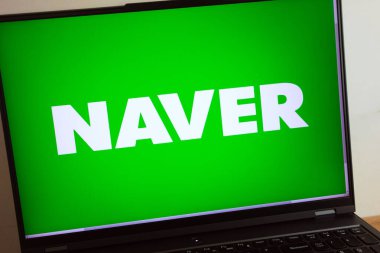 KONSKIE, POLAND - July 11, 2022: Naver online platform logo displayed on laptop computer screen