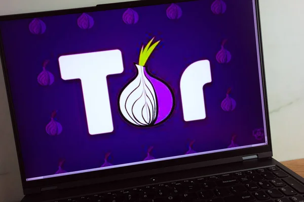 Konskie Polen Juli 2022 Das Tor Webbrowser Logo Wird Auf — Stockfoto