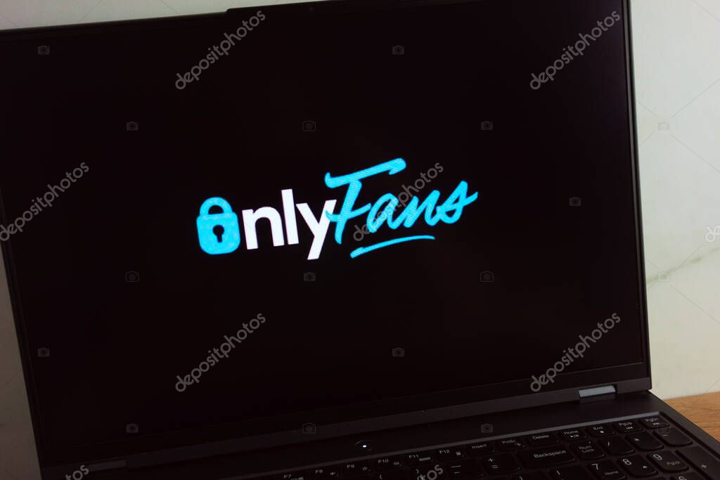 KONSKIE, POLAND - July 11, 2022: OnlyFans content subscription service logo displayed on laptop computer screen