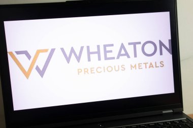 KONSKIE, POLAND - July 21, 2022: Wheaton Precious Metals Corp logo displayed on laptop computer screen