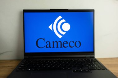 KONSKIE, POLAND - July 22, 2022: Cameco Corporation uranium company logo displayed on laptop computer screen