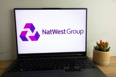 KONSKIE, POLAND - August 04, 2022: NatWest Group plc British banking and insurance holding company logo displayed on laptop computer screen