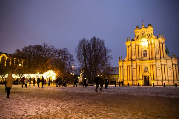 December 2021 Warsaw Poland Krakowskie Przedmiescie Street Visitationist Church — Stock fotografie