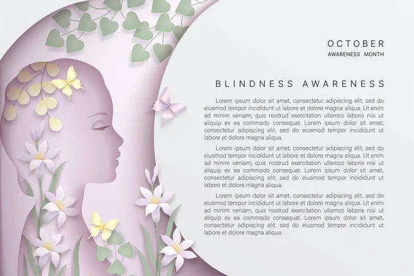 Blindness awareness month — Stock Vector