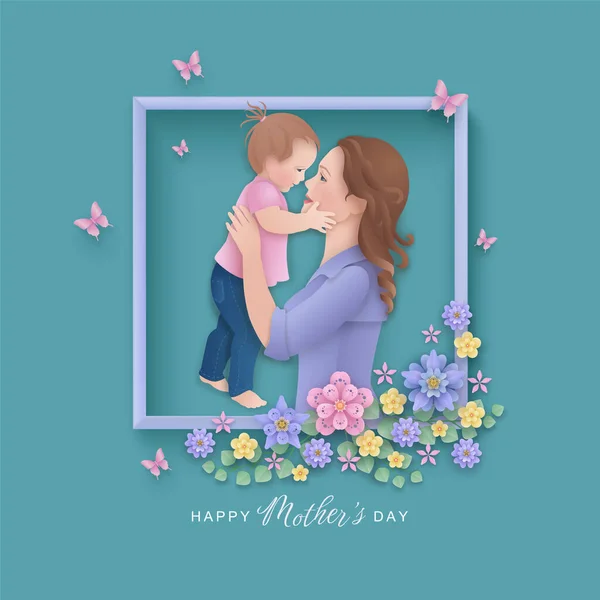 Mothers day greeting card — Stock Vector