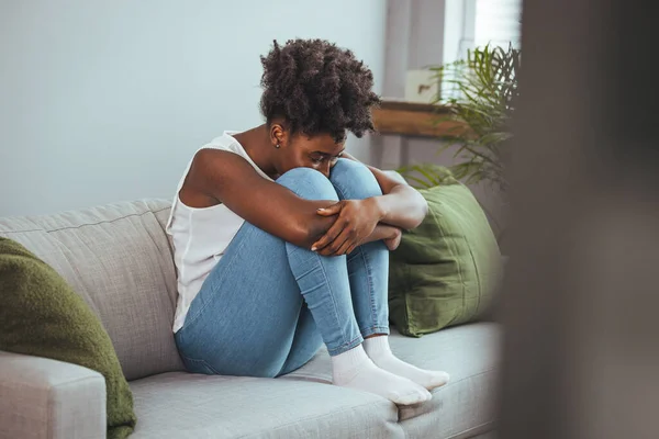 Depressed Upset Young Woman Feeling Hurt Sad Stressed Troubled Unwanted — Stock Photo, Image