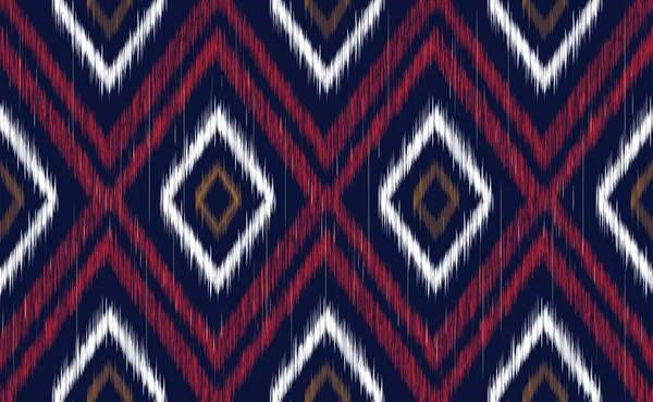 Embroidery Pattervector Geometric Ethnic Continuous Seamless Aztec Background Graphic Triangle — 스톡 벡터