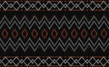 Etnik şablon vektörü, Geometrik batik arkaplan, nakış çizgisi antika illüstrasyon