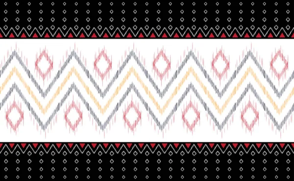 Vecteur Motif Broderie Fond Batik Artisanal Ethnique Géométrique Zigzag Aztec — Image vectorielle