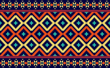 Geometrik etnik model, nakış sürekli kabile arka planı, vektör grafik kumaş klasik sanat