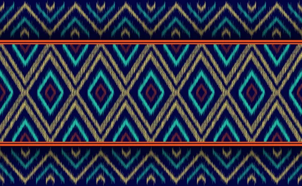 Vecteur Motif Ethnique Fond Tribal Continu Géométrique Broderie Tissu Graphique — Image vectorielle