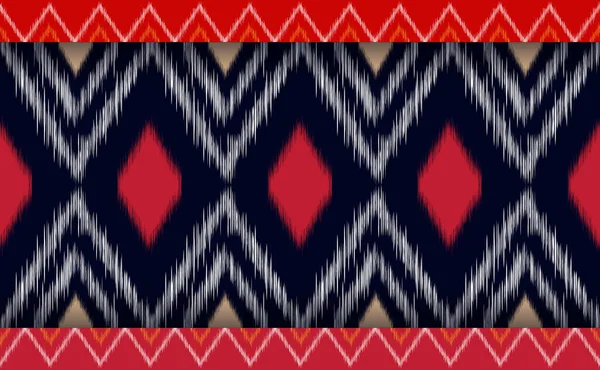Ethnische Muster Vektor Geometrische Grafik Antiken Hintergrund Stickerei Quadratische Textur — Stockvektor