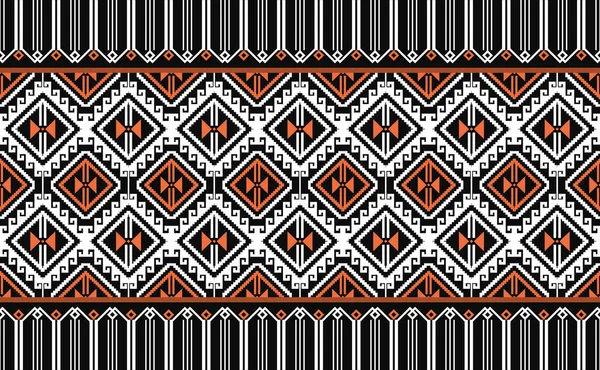 Vecteur Motif Broderie Fond Tribal Ethnique Continu Géométrique Art Vintage — Image vectorielle