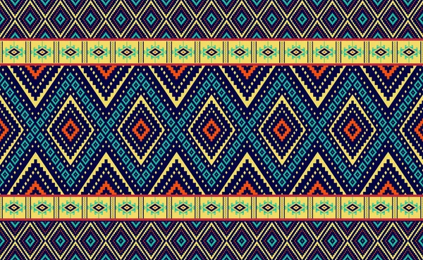 Geometriskt Etniskt Mönster Broderi Hantverk Motiv Bakgrund Vector Mode Aztec — Stock vektor