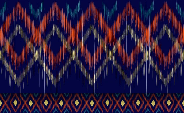 Embroidery Pattern Vector Geometric Ethnic Graphic Antique Background Continuous Motif — ストックベクタ