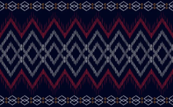 Ethnic Pattern Vector Geometric Fashion Triangle Background Embroidery Handcraft Textile — ストックベクタ