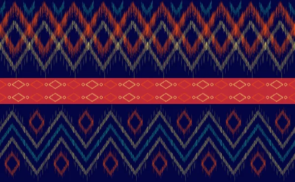 Embroidery Pattern Vector Geometric Ethnic Graphic Antique Background Endless Textile — 图库矢量图片