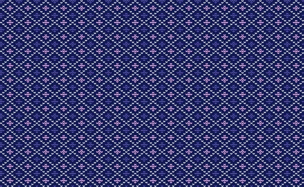 Purple Knitted Pattern Vector Square Embroidery Repeat Background Ethnic Element — стоковий вектор