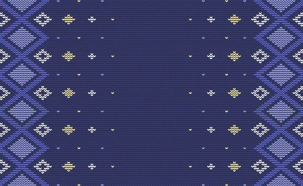 Fond Vectoriel Point Croix Chevron Motif Ethnique Tricoté Elément Broderie — Image vectorielle