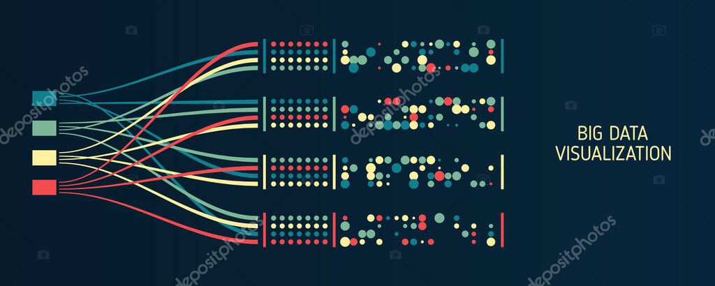 Vector illustration of Big Data Visualization Dynamic 542248764
