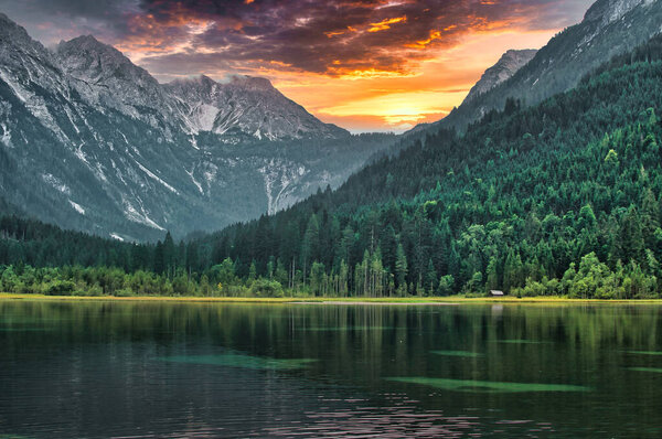 Beautiful Lake Mountains Austria — Stock Photo, Image