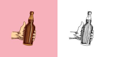 Bira bardağı, bardak ya da bir şişe Oktoberfest. Eski bir skeç ve web için klasik tarzda çizilmiş mürekkep el yazısı, parti ya da bar menüsüne davetiye. tasarım ögesi beyaz arkaplanda izole edildi.