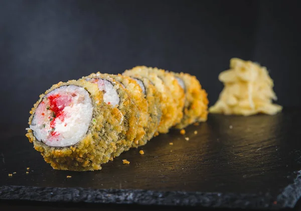 Fried roll in deep fat. Japanese food