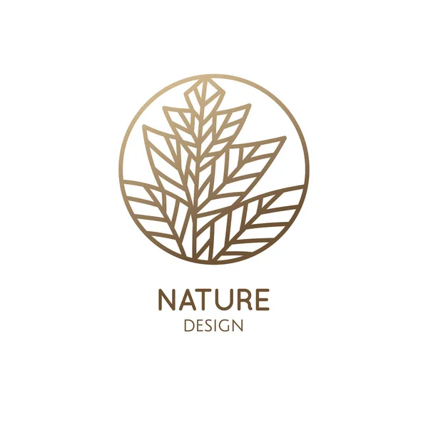 Logotipo mínimo de planta tropical abstracta — Vector de stock