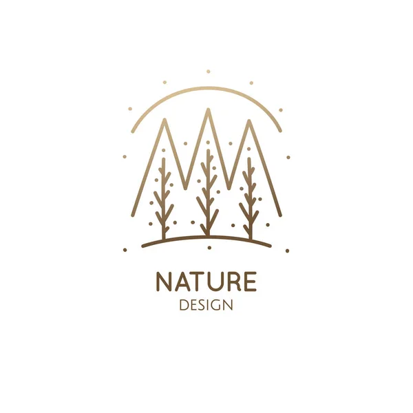 Logo abstrait minimal du paysage — Image vectorielle